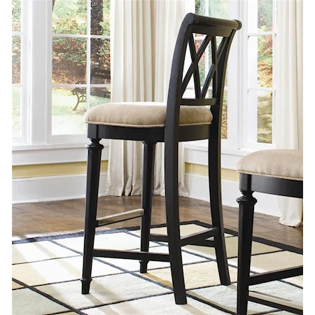 Bar Height Bar Stool with Cut-Out Back